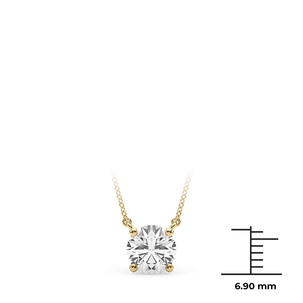 14K Yellow Gold 1 ct tw Solitaire Diamond Pendant