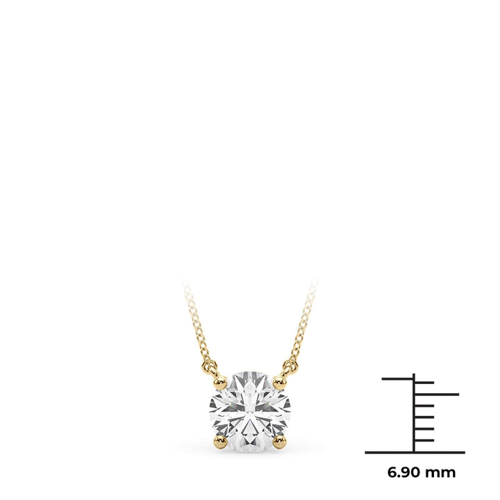 18K Yellow Gold 1 ct tw Solitaire Diamond Pendant