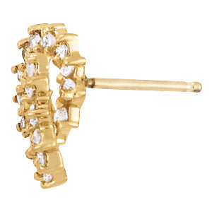 18K White Gold Diamond Fashion Earrings