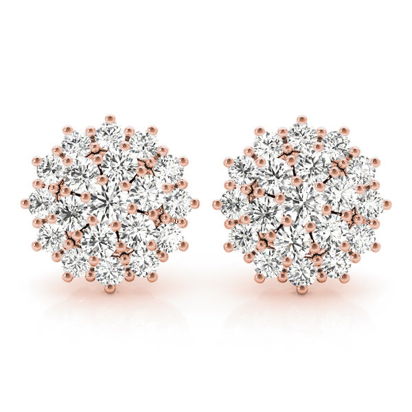18K Rose Gold 2 ct tw Fashion Diamond Earring