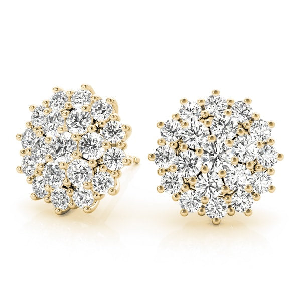 14K Yellow Gold 2 ct tw Fashion Diamond Earring