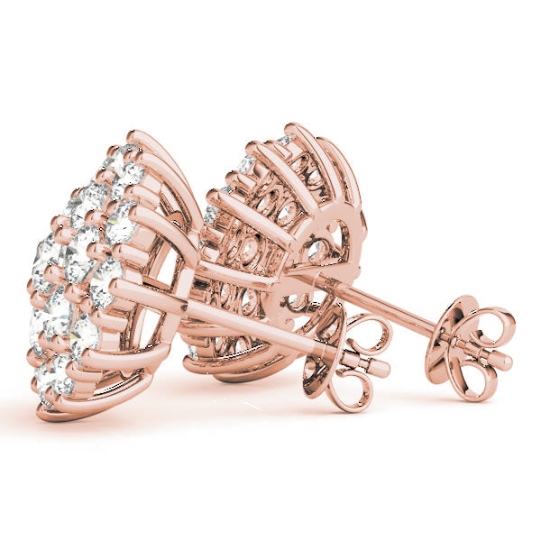 18K Rose Gold 2 ct tw Fashion Diamond Earring