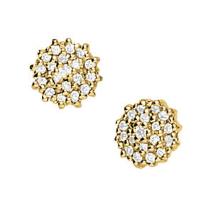 Platinum Round Diamond Fashion Drop Earrings