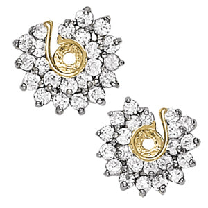 18K White Gold Diamond Fashion Earrings