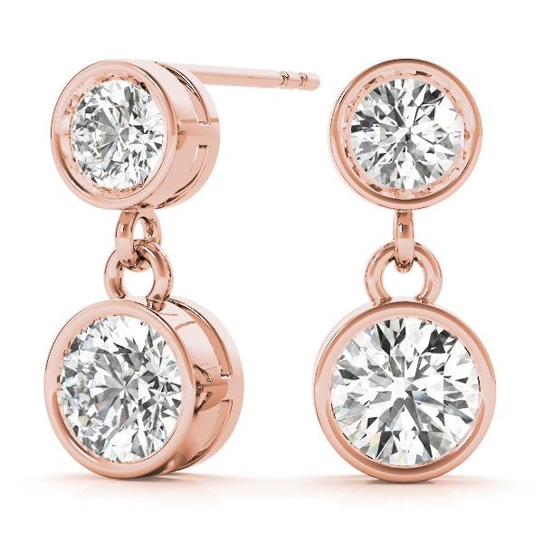 14K Rose Gold 1/4 ct tw All Studs & Stud Mounts Diamond Earring