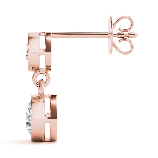 14K Rose Gold 1/4 ct tw All Studs & Stud Mounts Diamond Earring