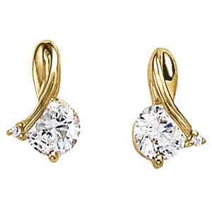 18K White Gold Diamond Stud Earrings 0.815ctw