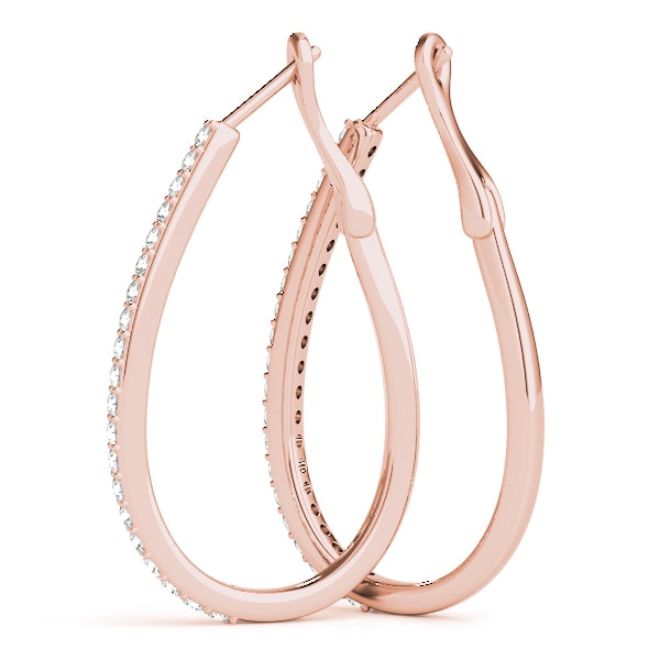 18K Rose Gold 1/2 ct tw Fashion Diamond Earring