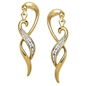 Platinum Round Diamond Fashion Stud Earrings