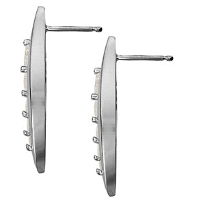 Platinum Diamond Journey Round Stud Earrings