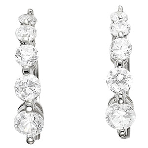 Round Diamond Journey Earring Set