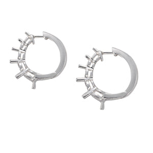 Round Diamond Journey Earring Set