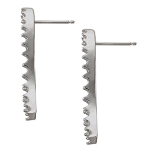 Platinum White Diamond Journey Earrings