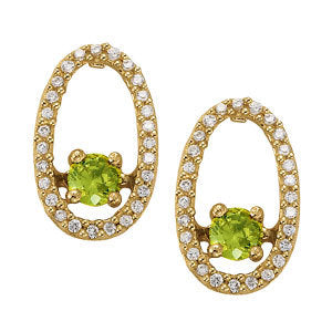 14K White Gold Round Diamond Fashion Earrings