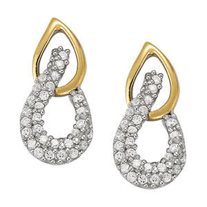 Multi-Diamond Round Stud Earrings