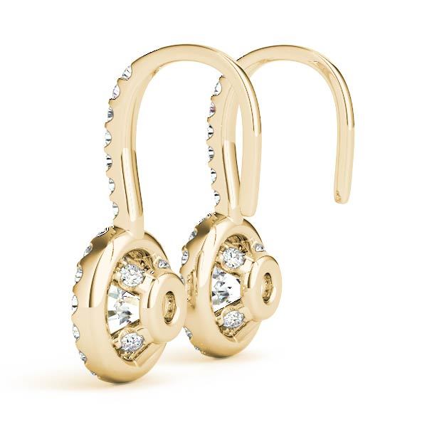 18K Yellow Gold 1ct Diamond Halo Stud Earrings