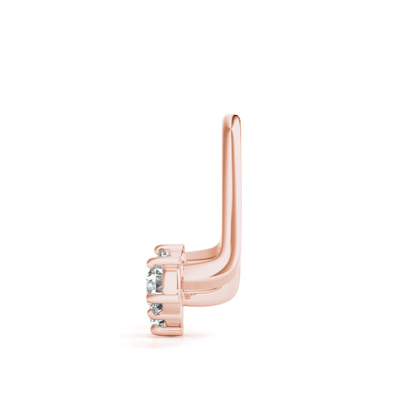 14K Rose Gold Diamond Fashion Earrings