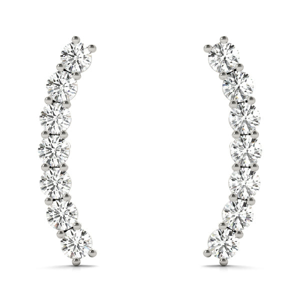 Round Diamond Multi-Stone Fashion Earrings