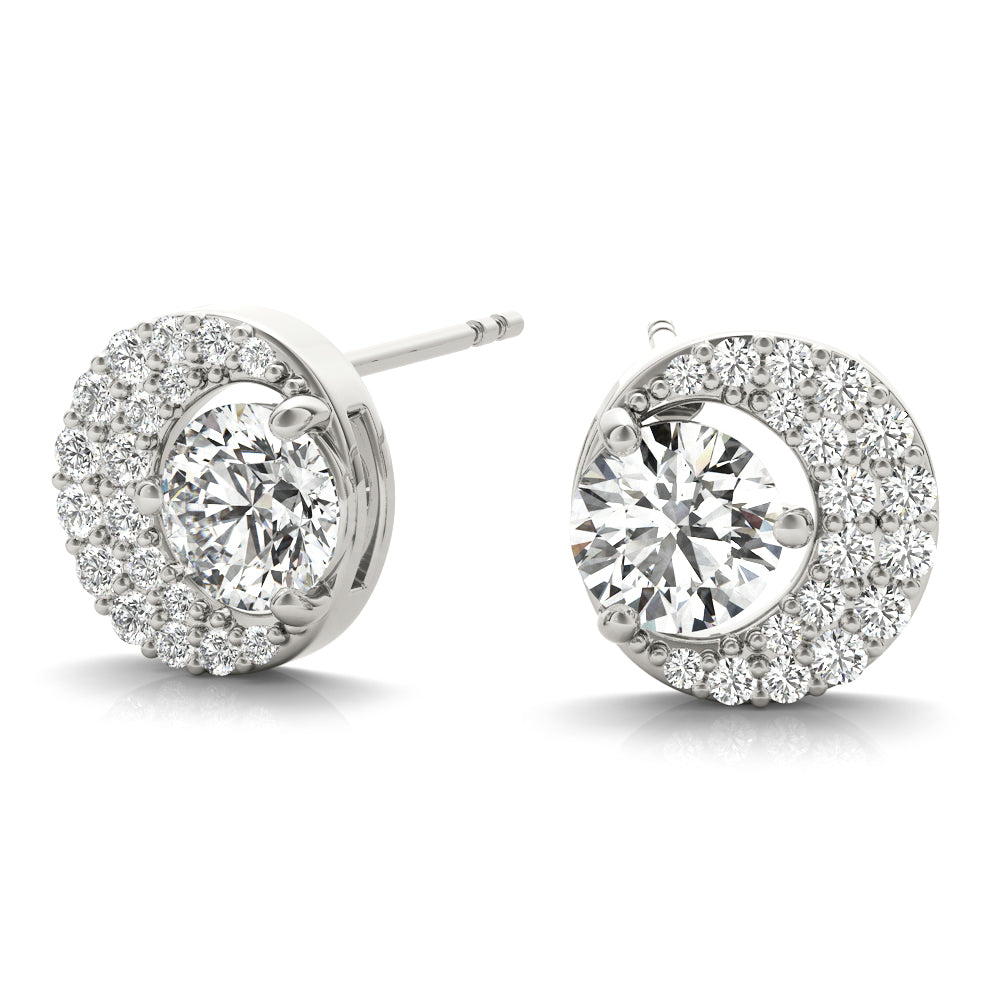 Platinum White Diamond Fashion Drop Earrings
