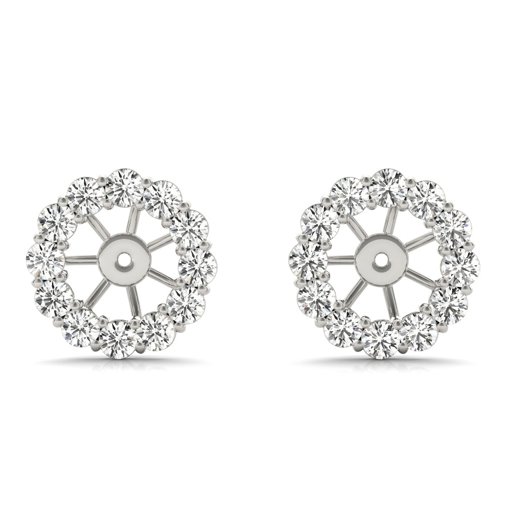 Platinum White Diamond Fashion Drop Earrings