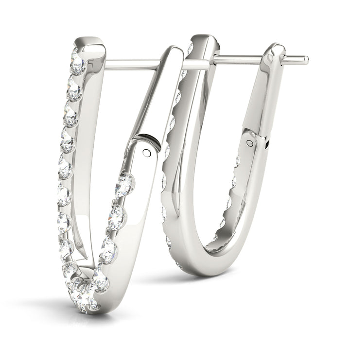 18K White Gold Diamond Fashion Earrings