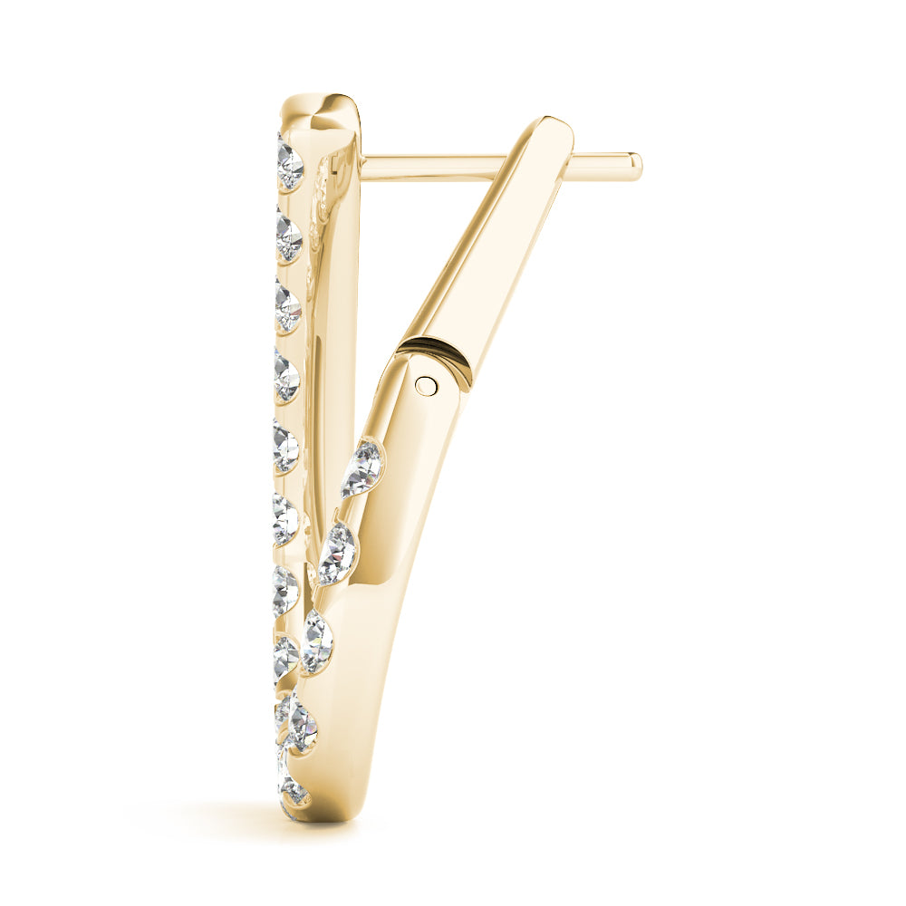 18K Yellow Gold 1/3 ct Diamond Fashion Earrings