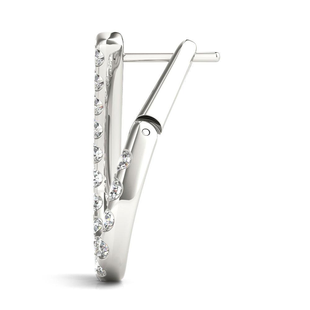 18K White Gold Diamond Fashion Earrings