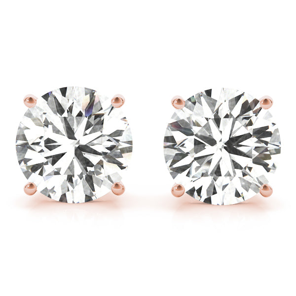 Rose Gold 0.375ctw Round Diamond Stud Earrings
