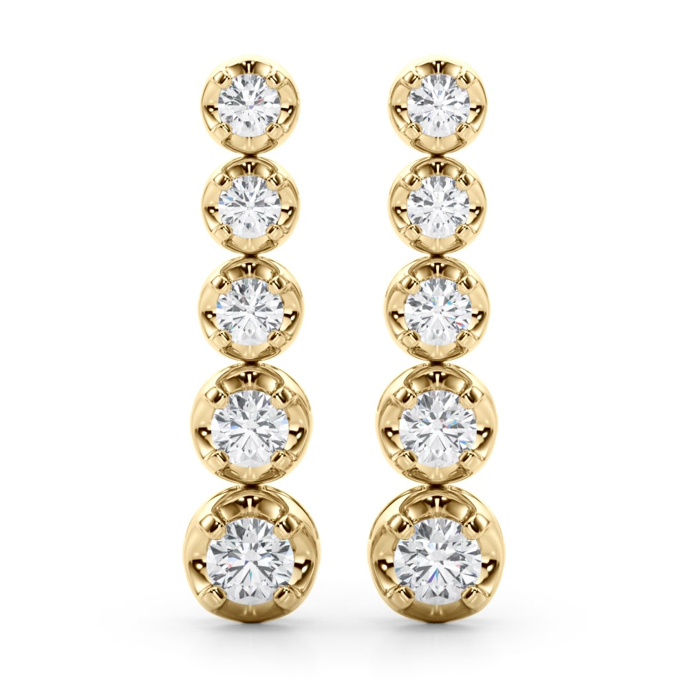 14K Yellow Gold 3/8 ct tw New Style Diamond Earring