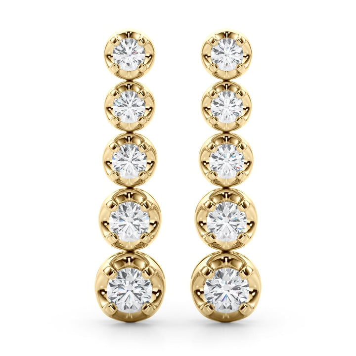 14K Yellow Gold 3/8 ct tw New Style Diamond Earring