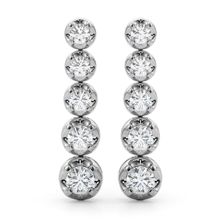 14K White Gold 3/8 ct tw New Style Diamond Earring
