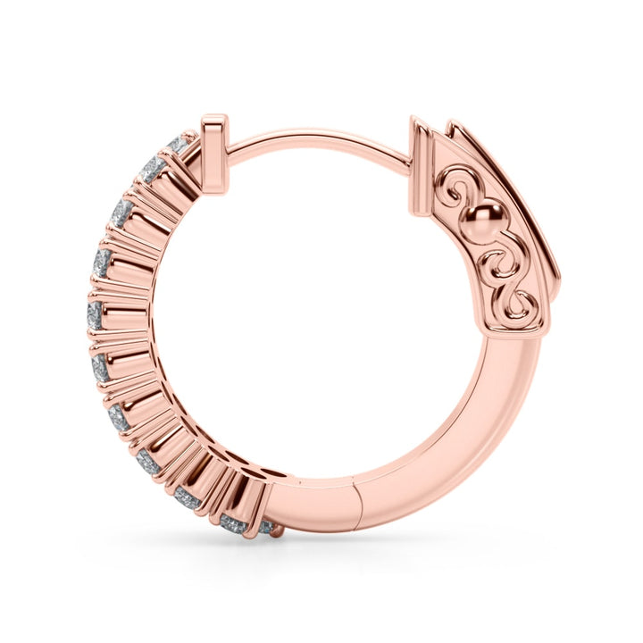 18K Rose Gold 3/8 ct tw New Style Diamond Earring