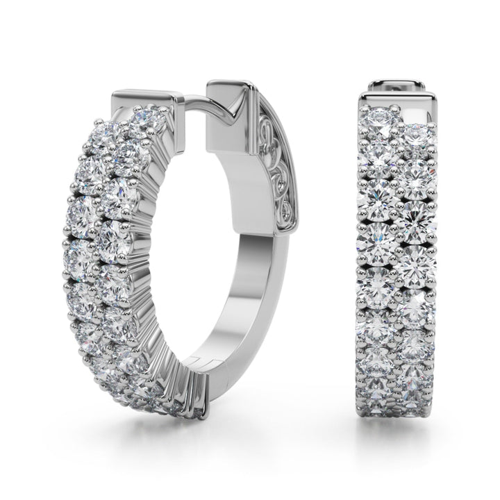 18K White Gold 3/8 ct tw New Style Diamond Earring