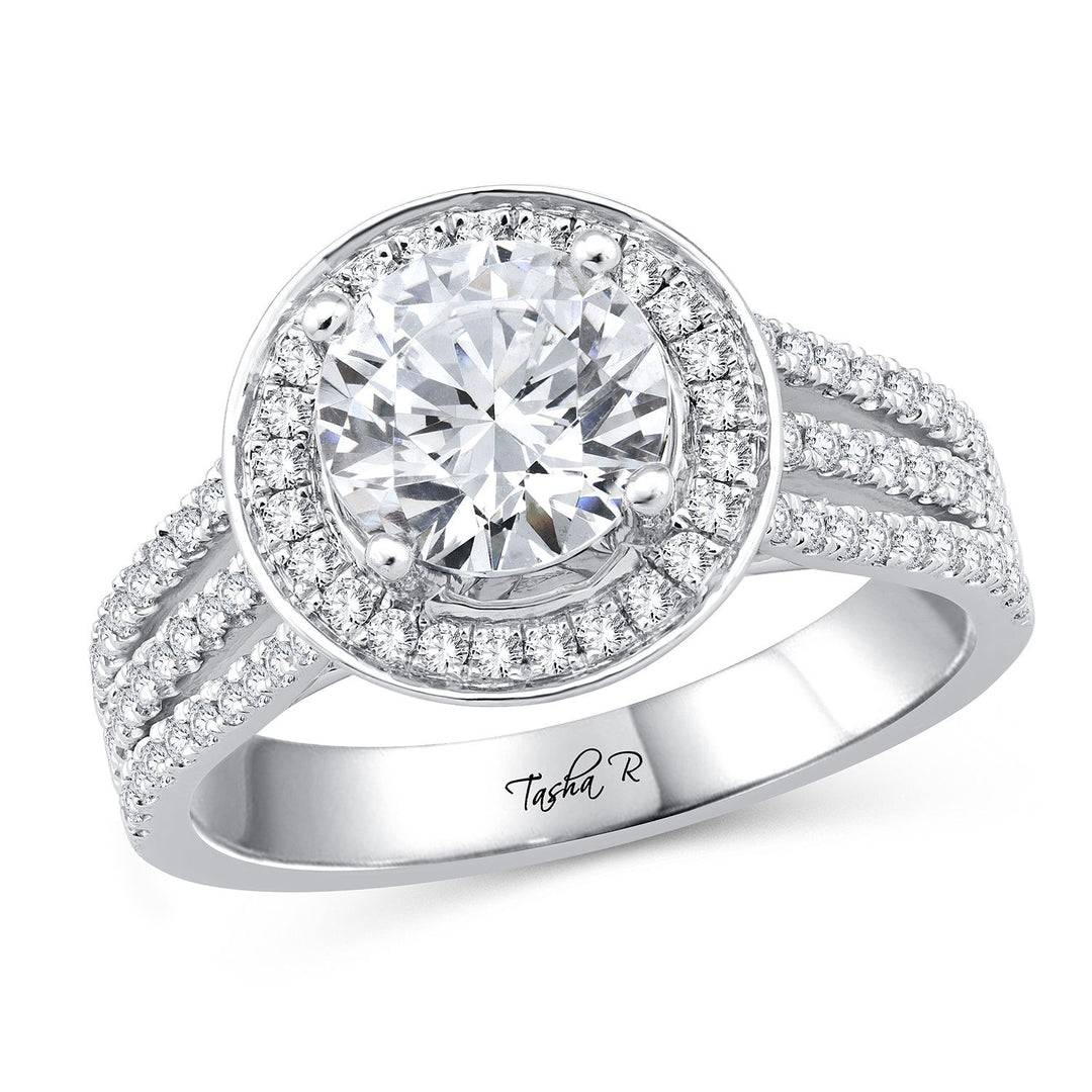 0.45 CT Diamond  PLATINUM SEMI MOUNT