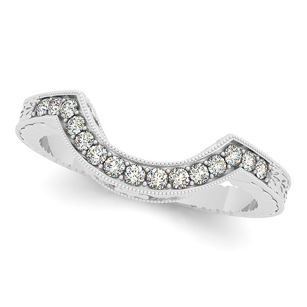 Platinum 1/6 CT Diamond Wedding Band