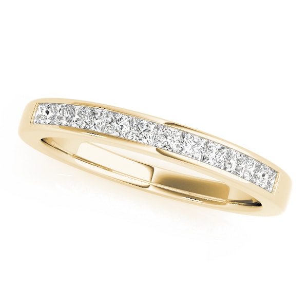14K Yellow Gold 1/5 ct tw Fancy Shape Diamond Wedding Ring