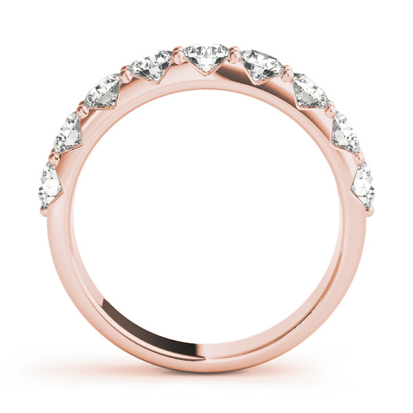 18K Rose Gold 0.18 ctw Diamond Wedding Band