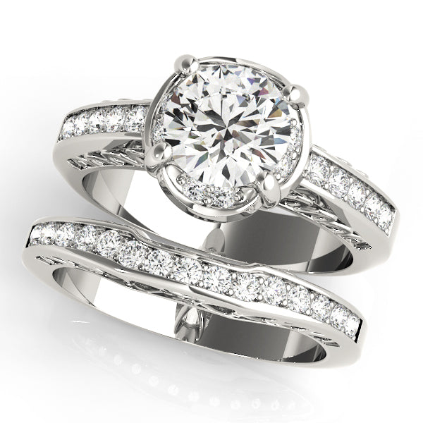 18K White Gold 1 CT Diamond Engagement Ring