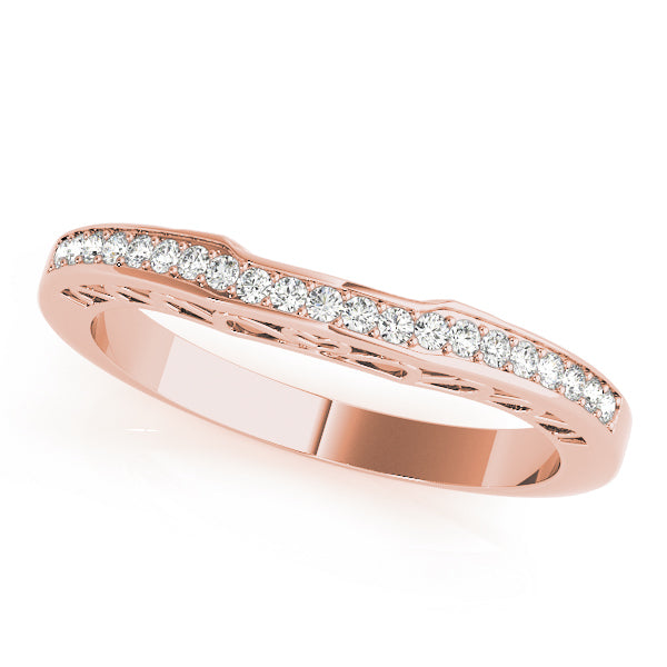 18K Rose Gold Diamond Wedding Ring