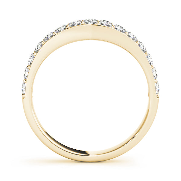 18K Yellow Gold 1/2 CT Diamond Wedding Band
