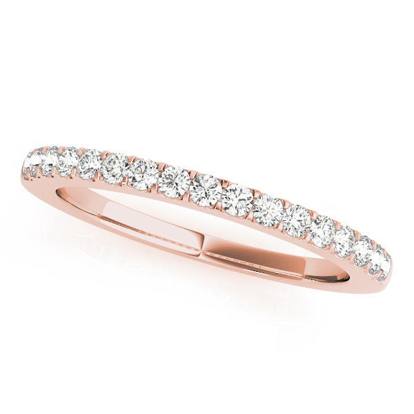14K Rose Gold Multi-Diamond Wedding Ring