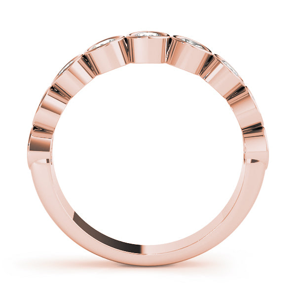 Rose Gold 1/4 CT Diamond Wedding Band