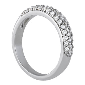 Platinum White Pave Diamond Wedding Ring