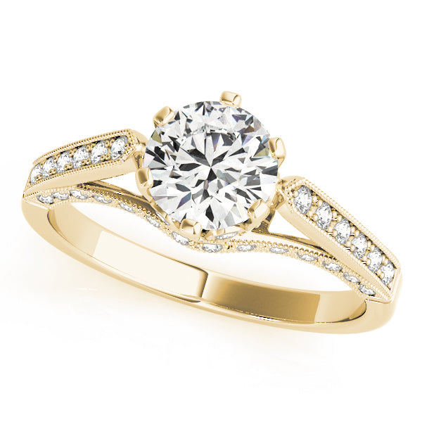 14K Yellow Gold Diamond Engagement Ring - 1 ctw