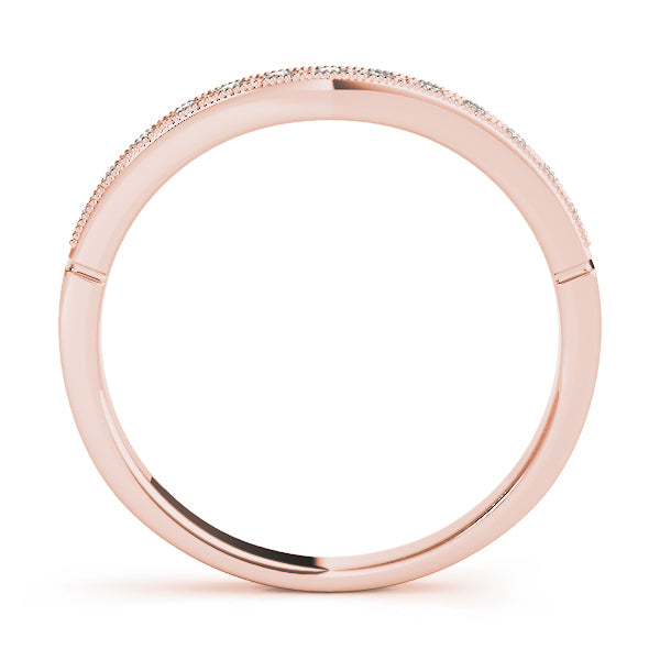14K Rose Gold Diamond Wedding Ring