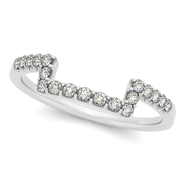 14K White Gold Diamond Wedding Ring