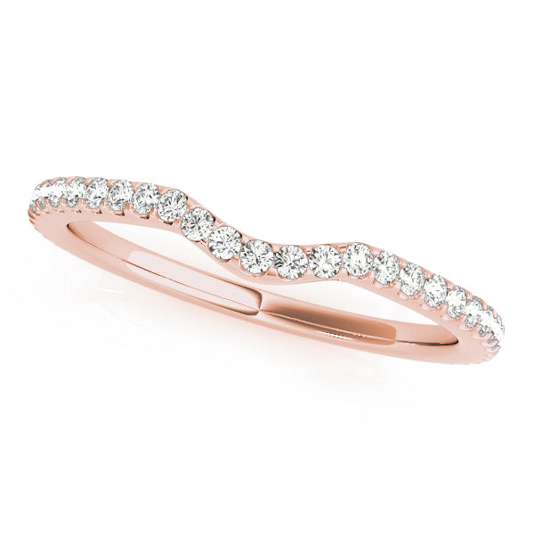Rose Gold 1/4 CT Diamond Wedding Band