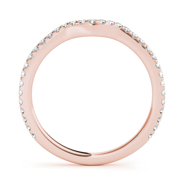 Rose Gold 1/4 CT Diamond Wedding Band