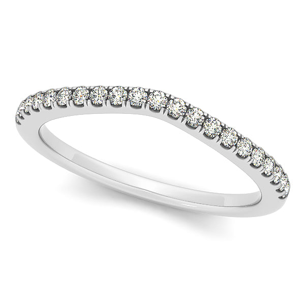 14K White Gold Diamond Wedding Ring