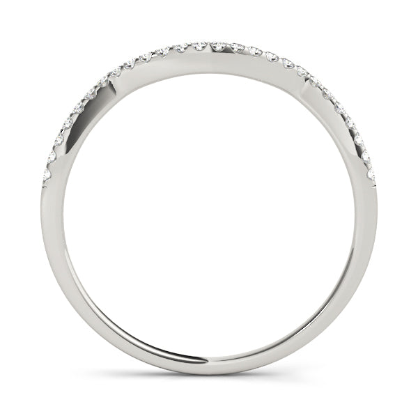 18K White Gold 0.10 ctw Diamond Wedding Band